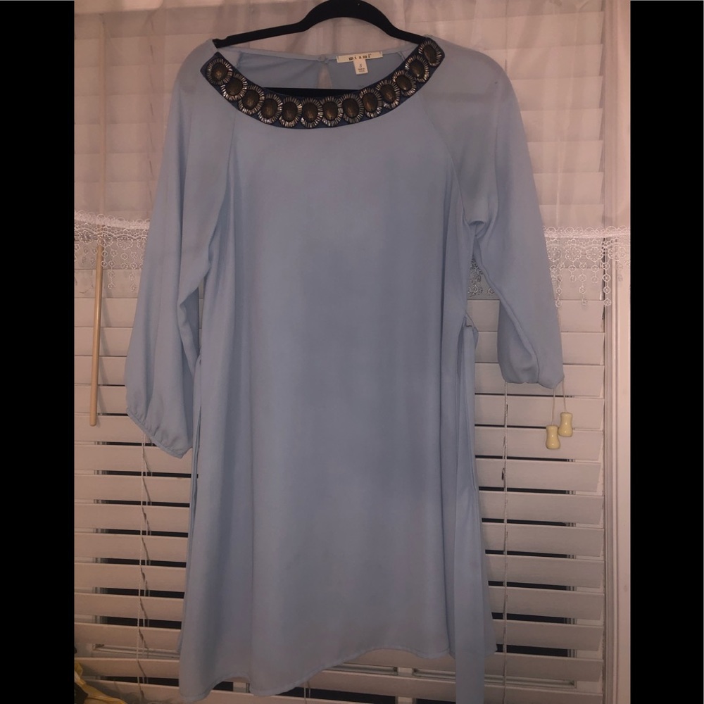 Blue shift dress